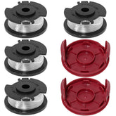 Aporozona replacement spool and cap for Hyper Tough trimmer, durable fit.