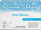 Aqua Clear Pool Shock 24x1lb bottle front for fast sanitization