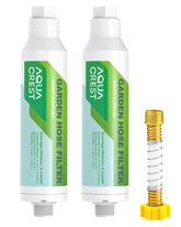 AQUA CREST garden hose filter reduces chlorine for healthier plants and clearer irrigation water.