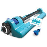 Aqua Joe SJI-OMS16 metal-base indestructible sprinkler for stable yard watering.