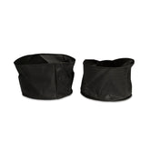 Aquascape fabric plant pot 12in round front view shows porous design ideal for pond plants
