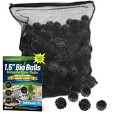 Aquatic Experts 1.5-in bio balls in a pond filter supporting beneficial bacteria