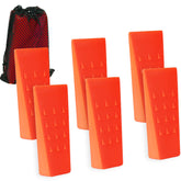AR-PRO tree felling wedges with spikes for secure grip and precise direction.