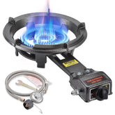 ARC Advanced Royal Champion outdoor burner stove side view highlighting sturdy cast iron build for outdoor cooking