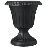Arcadia PL00BK classic urn planter, 16x18, black, sturdy for outdoor entryways