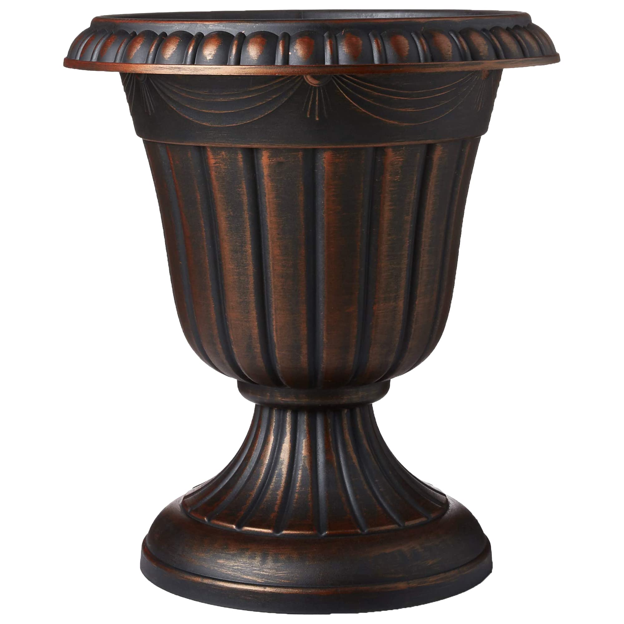 Arcadia PL00CP urn front view with fluted design ideal for entryways