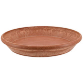 Arcadia PSW 14-inch plant saucer in Terra Cotta Marble, made from recycled materials for durable indoor use.