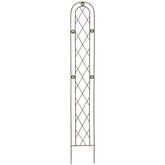 Arcadia TR03 arched garden trellis in black provides sturdy plant support and elegant form.