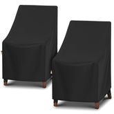Arcedo high-back chair cover with storage bag protects outdoor seating.