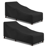 Arcedo outdoor lounge chair cover with waterproof backing protects from rain.