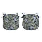 Arden Selections foam seat pad on a patio chair with sapphire Morrison floral pattern for outdoor comfort