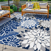 Arenarug tropical floral pattern outdoor rug boosts patio color and curb appeal