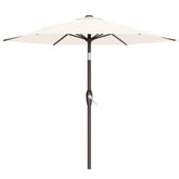 AreShark cream white 7.5ft patio umbrella shading a sunny deck