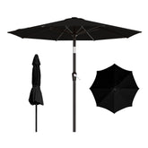 AreShark 9 ft patio umbrella with crank tilt provides quick shade for outdoor dining.