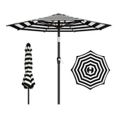 AreShark 9 ft patio umbrella with crank tilt for easy shade control.