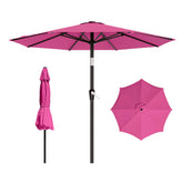 AreShark 9ft patio umbrella shading an outdoor dining area.
