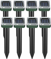 Ariie mole repellent solar panel unit, ready for outdoor use to deter pests.