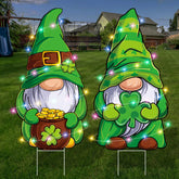 Arosche St Patrick's gnome yard sign LED for outdoor welcome.