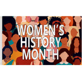 Arosche Women's History Month flag 3x5ft for outdoor display with fade-resistant colors.
