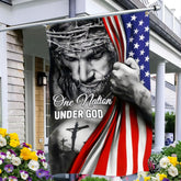 Aroxtms One Nation Under God flag front view, outdoor-ready polyester.