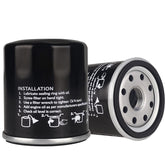 Arpisziv oil filter for Husqvarna mower, front view, helps protect engine by filtering contaminants.