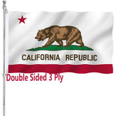 ARSOF California flag 3x5 double-sided design for clear display from any angle