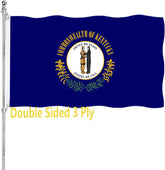 ARSOF Kentucky state flag 3x5 double-sided for outdoor or indoor display.