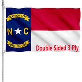 ARSOF North Carolina flag 3x5 double-sided outdoors shows pattern from both sides