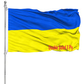 ARSOF Ukrainian Flag 3x5 front view shows double-sided design for outdoor display.
