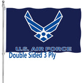 ARSOF US Air Force Wings Flag 3x5 double-sided reads clearly from both sides for outdoor display.