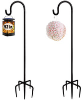 Artigarden 92-inch outdoor shepherd hook ready for bird feeders, lanterns, or planters.