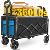 ARTIST'S DREAM foldable wagon folded for compact storage in urban spaces