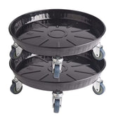 ARTLINE round plant stand with lockable wheels, angle view, easy indoor/outdoor mobility.