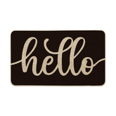 Artoid Mode Balck Hello Halloween Doormat front view shows seasonal charm for entryways