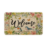 Artoid Mode Bird Flowers Welcome Spring Doormat showcases a seasonal design for inviting entrances.