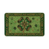 Artoid Mode Cloisonne Clover doormat at the front door welcomes guests and traps dirt.