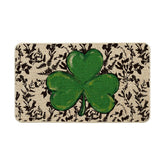 Artoid Mode floral shamrock doormat showcases welcoming pattern for indoor and outdoor entryways.