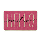 Artoid Mode Pink Hello Sunshine doormat front view showing seasonal charm for entryways