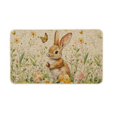 Artoid Mode Rabbit Daisy Eggs Butterfly doormat with playful seasonal motif welcoming guests