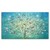 Arttown Birds Door Mat with colorful birds design for vibrant entryway decor.