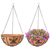 ARVINKEY butterfly pattern hanging basket in 12 inch size for vibrant blooms