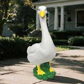 ASDFG porch goose statue 20in on porch adds whimsical curb appeal