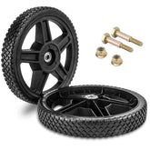 ASDFGHT twelve-inch lawn mower wheels kit assembly for quick, secure installation.