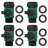 Asgens garden hose shut off valve body view highlighting durable ABS construction.