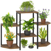 Asgolion plant stand corner rack elevates indoor greenery with space-saving design.