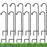 AshmanOnline shepherd hooks stand in the garden for versatile hanging decor.