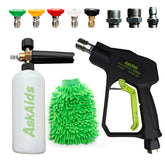 AskAids Short Pressure Washer Gun foam cannon front view for uniform foam application