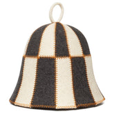 ASKOLD wool sauna hat with checkered pattern for comfortable banya sessions