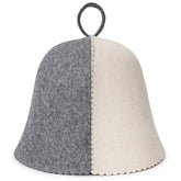 ASKOLD Wool Sauna Hat Grey front view shows hair-friendly design for sauna sessions