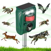 Aspect Living Solar Ultrasonic Animal Repellent front view for yard protection.